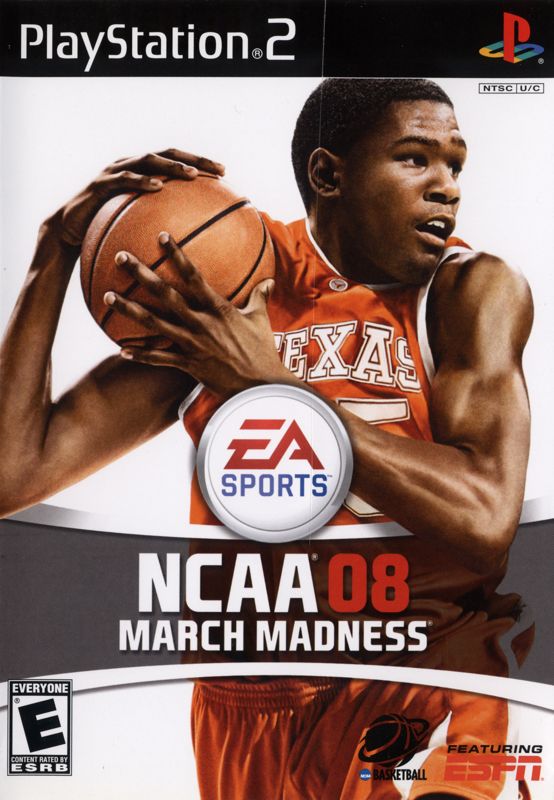 NCAA March Madness 08 box art for Playstation 2
